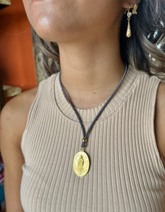 Virgen de Guadalupe Cord Necklace