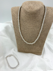 Sterling Silver Bead Jewelry Set