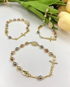 Virgin Mary and Cross Bracelet