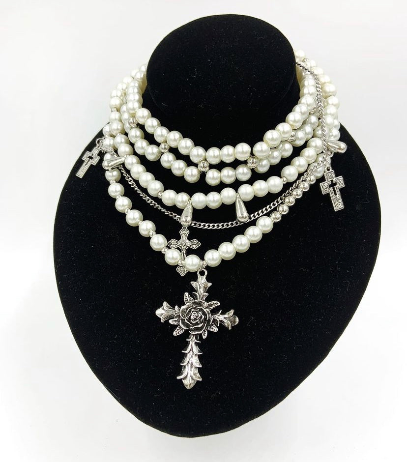 Pearl Cross Necklace