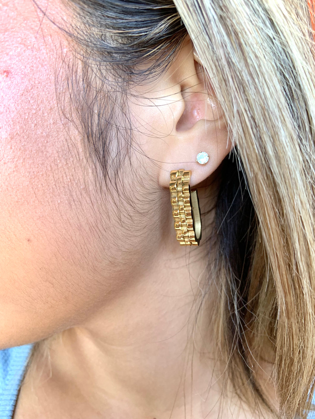 Designer Inspired Gold Earrings