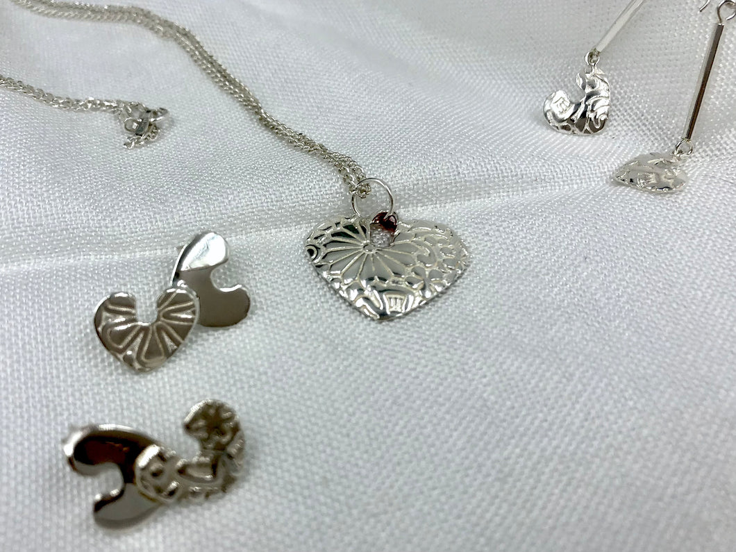 Sterling Silver 'Living Hearts' Jewelry