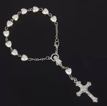 Load image into Gallery viewer, Religious Bracelet with Heart Pearls